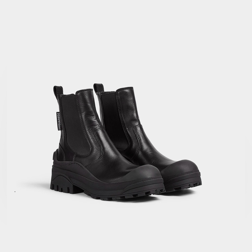 Dsquared Leather Black Chelsea Boots Men's, Size US: 12 (EU 45) Brand New in Box